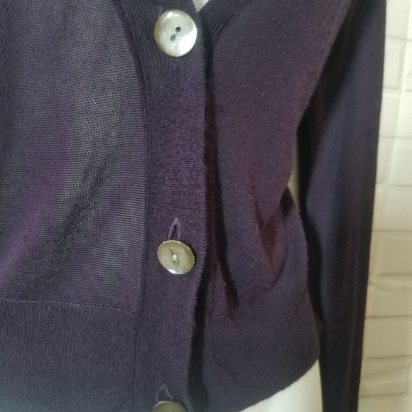 GAP Purple Sheer Button Down Cardigan - Picture 2 of 13